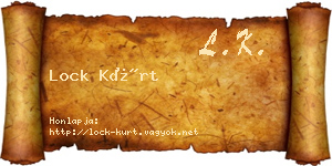 Lock Kürt névjegykártya